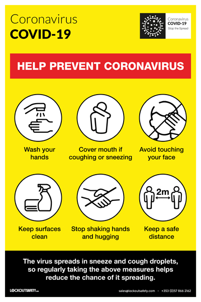 COVID-19 Help Prevent Coronavirus Poster