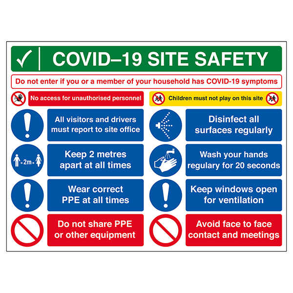 COVID-19 Site Safety Reminder Poster