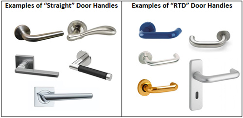 Examples of Straight and Return-To-Door Handles