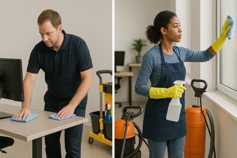janitorial services vs commercial cleaning services